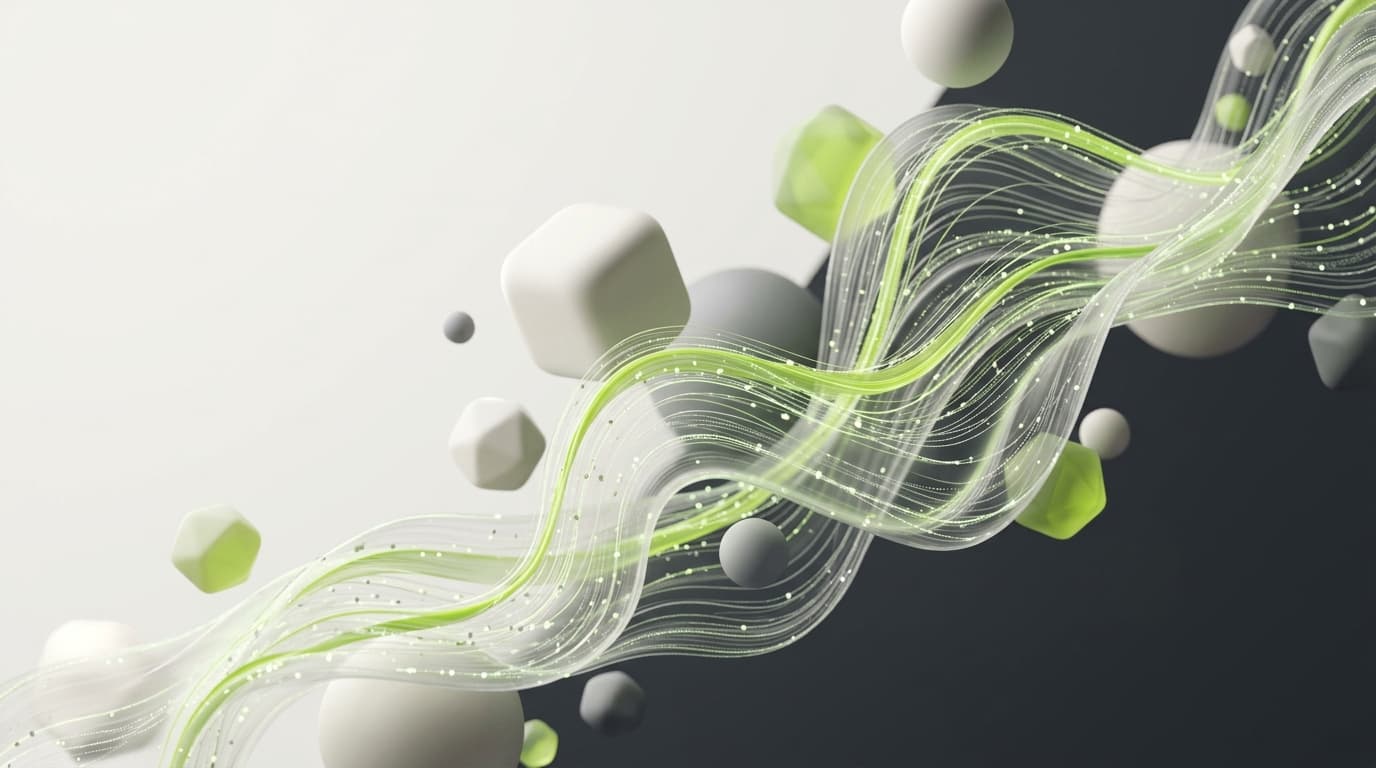 Abstract visualization of Brutal AI's intelligent data flows